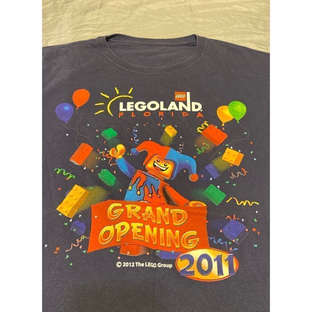 Disney Shirt Mens 2XL Navy Blue Legoland 2011 Grand Opening Tee